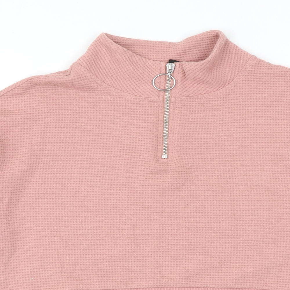 Womens UK Size XS Divided by H&M Pink Pullover Sweatshirt