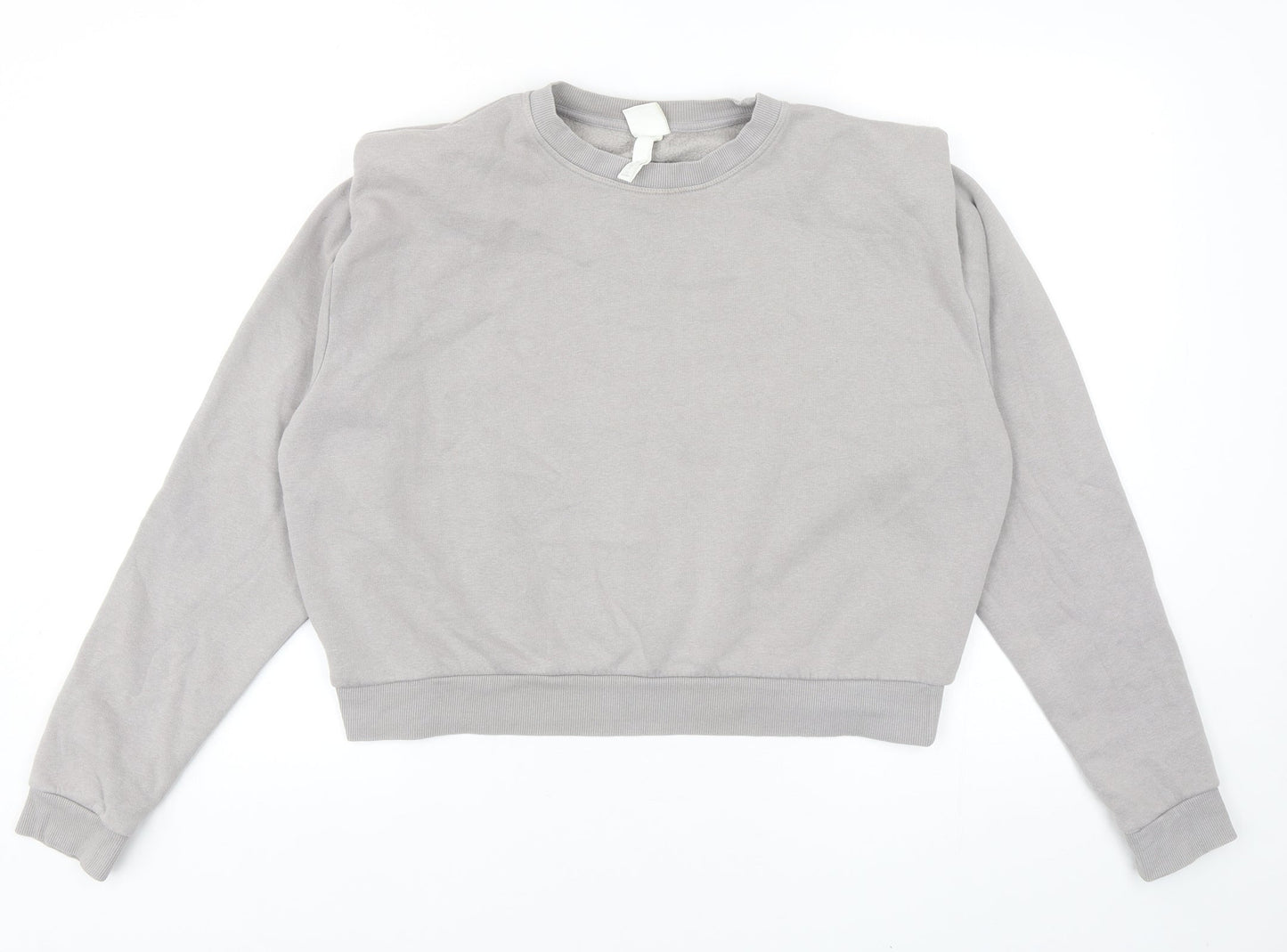 H&M Womens Grey Cotton Pullover Sweatshirt Size S Pullover