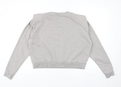 H&M Womens Grey Cotton Pullover Sweatshirt Size S Pullover