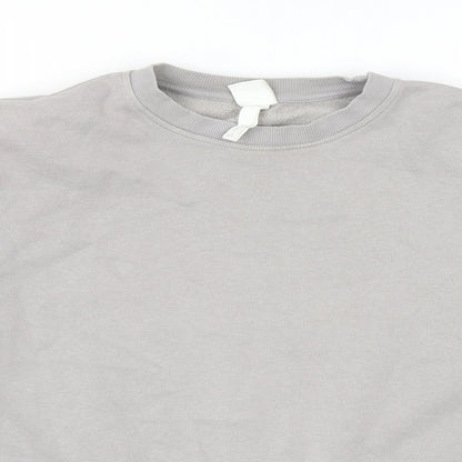 H&M Womens Grey Cotton Pullover Sweatshirt Size S Pullover