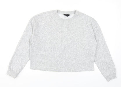 New Look Girls Grey Cotton Pullover Sweatshirt Size 14-15 Years Pullover