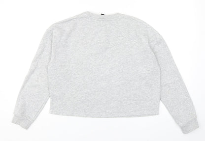 New Look Girls Grey Cotton Pullover Sweatshirt Size 14-15 Years Pullover