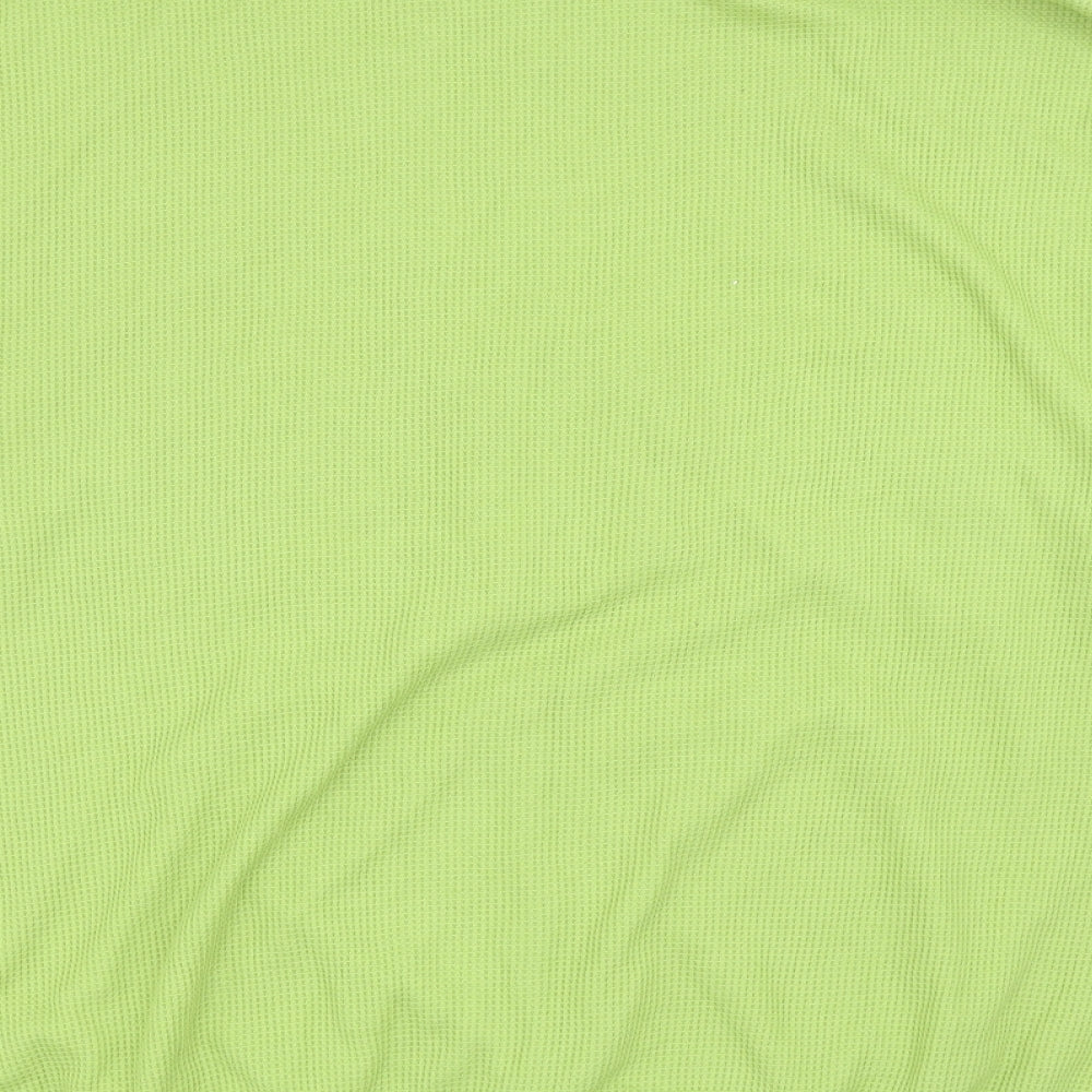Loveheynew Womens Green Polyester Pullover Sweatshirt Size S Zip