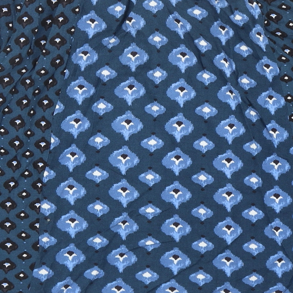 Womens UK Size S Monsoon Blue Cropped Blouse