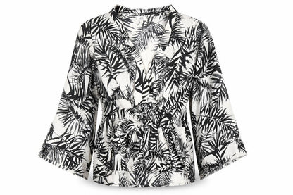 Womens UK Size 8 River Island Black Wrap Blouse