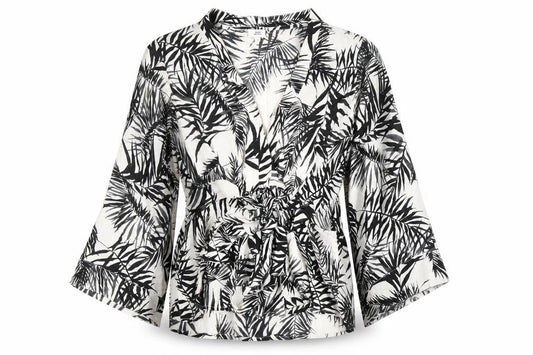 Womens UK Size 8 River Island Black Wrap Blouse