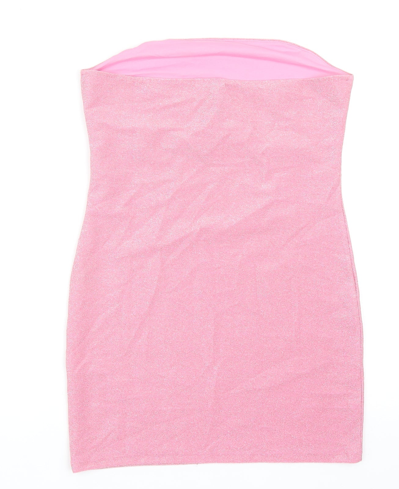 Divided by H&M Womens Pink Polyester Bodycon Size M Off the Shoulder Pullover