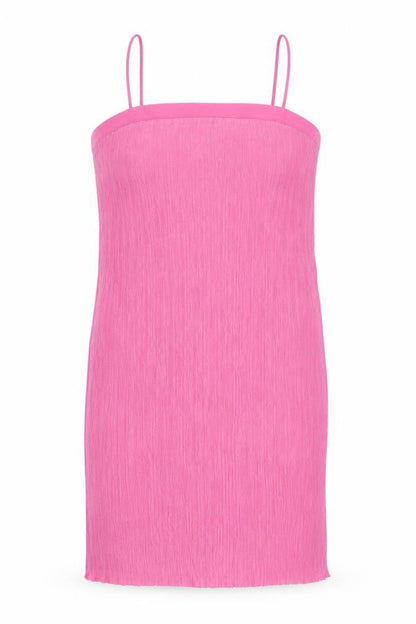 Zara Womens Pink Polyester Slip Dress Size M Square Neck Pullover