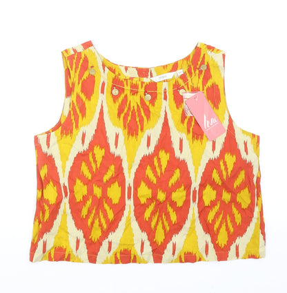 Womens UK Size L MAX Multicoloured Cropped Tank