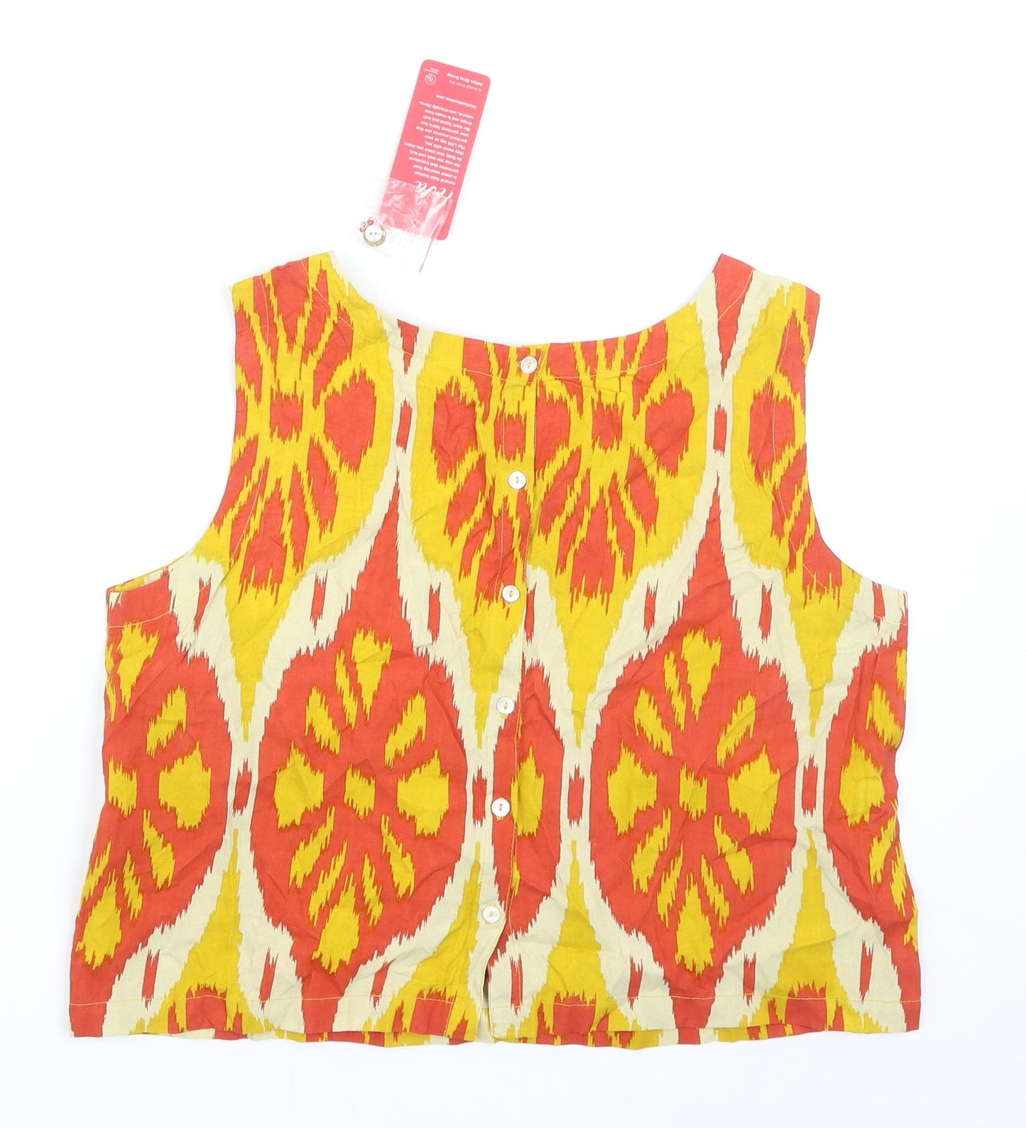 Womens UK Size L MAX Multicoloured Cropped Tank
