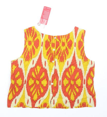 Womens UK Size L MAX Multicoloured Cropped Tank