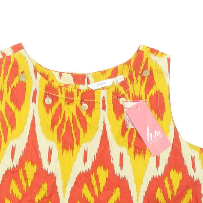 Womens UK Size L MAX Multicoloured Cropped Tank