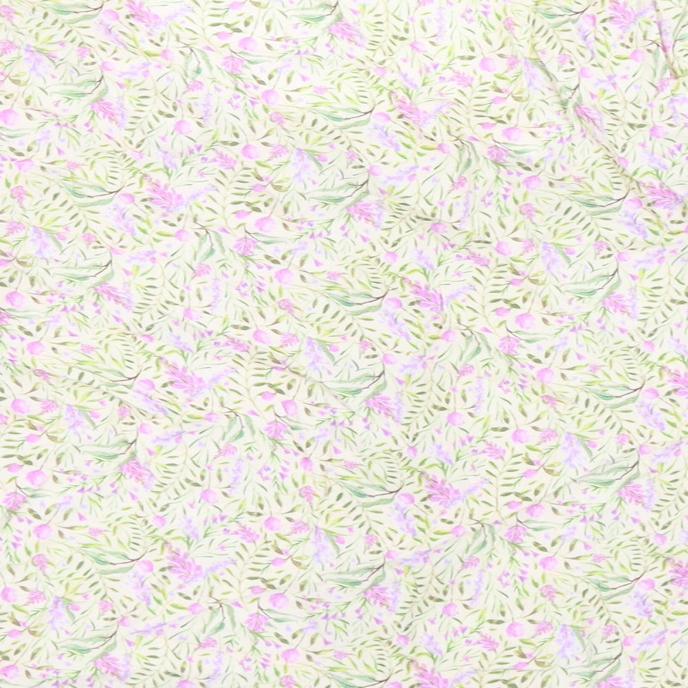 TU Womens Multicoloured Floral Viscose Basic Blouse Size 8 Square Neck