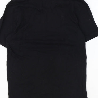 NEXT Mens Black Cotton T-Shirt Size XS Round Neck