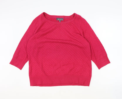 Womens UK Size 16 Marks and Spencer Pink Pullover Jumper