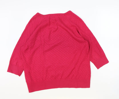 Womens UK Size 16 Marks and Spencer Pink Pullover Jumper