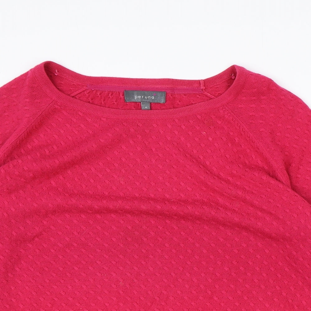 Womens UK Size 16 Marks and Spencer Pink Pullover Jumper