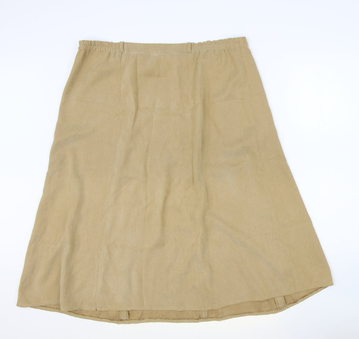 Berkertex Womens Brown Polyester Swing Skirt Size 18 Button