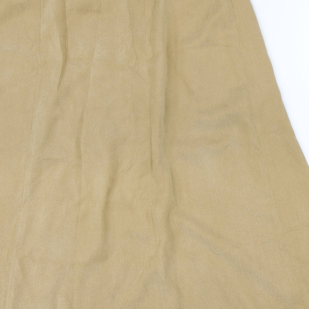 Berkertex Womens Brown Polyester Swing Skirt Size 18 Button