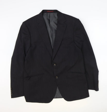 Marks and Spencer Mens Grey Wool Jacket Blazer Size 40 Regular
