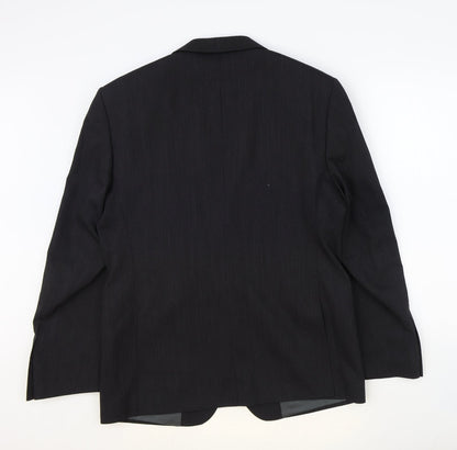 Marks and Spencer Mens Grey Wool Jacket Blazer Size 40 Regular