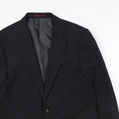 Marks and Spencer Mens Grey Wool Jacket Blazer Size 40 Regular