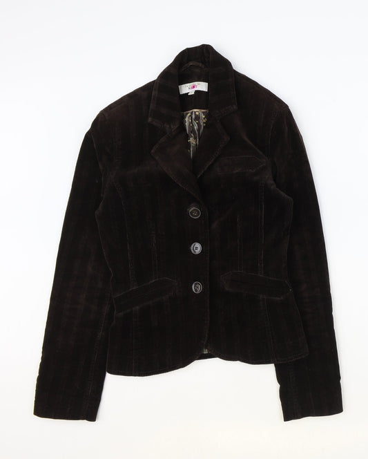 NEXT Womens Brown Cotton Jacket Blazer Size 6