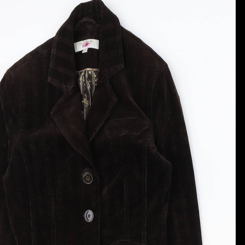 NEXT Womens Brown Cotton Jacket Blazer Size 6