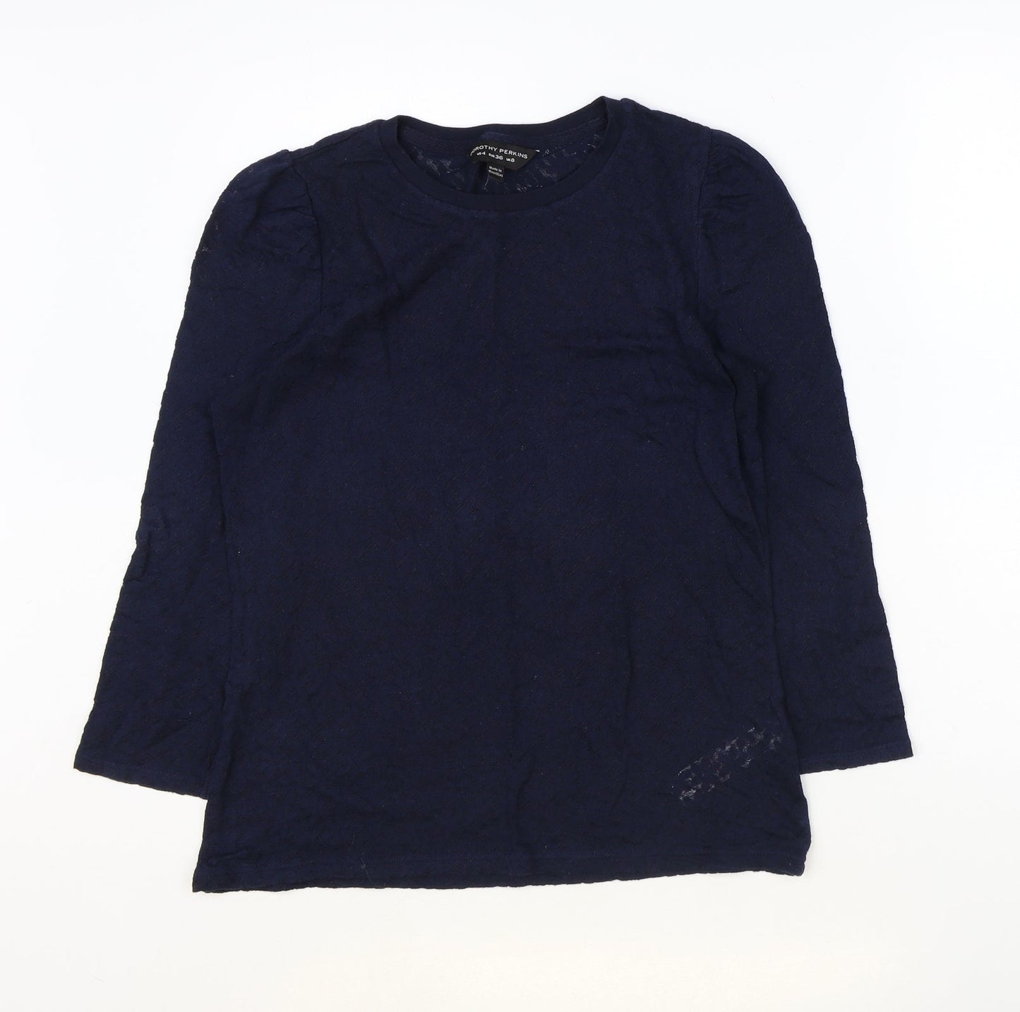 Womens UK Size 8 Dorothy Perkins Blue Basic T-Shirt