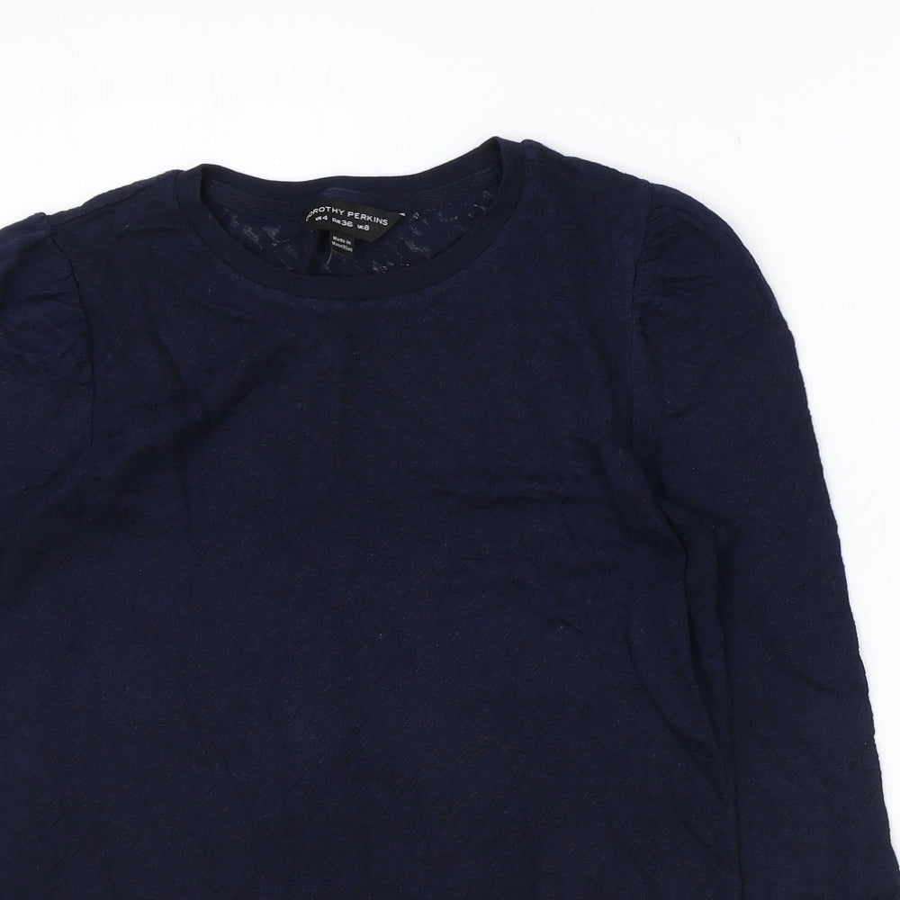 Womens UK Size 8 Dorothy Perkins Blue Basic T-Shirt