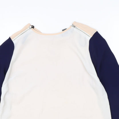 Primark Womens Multicoloured Check Polyester Basic Blouse Size 10 Boat Neck