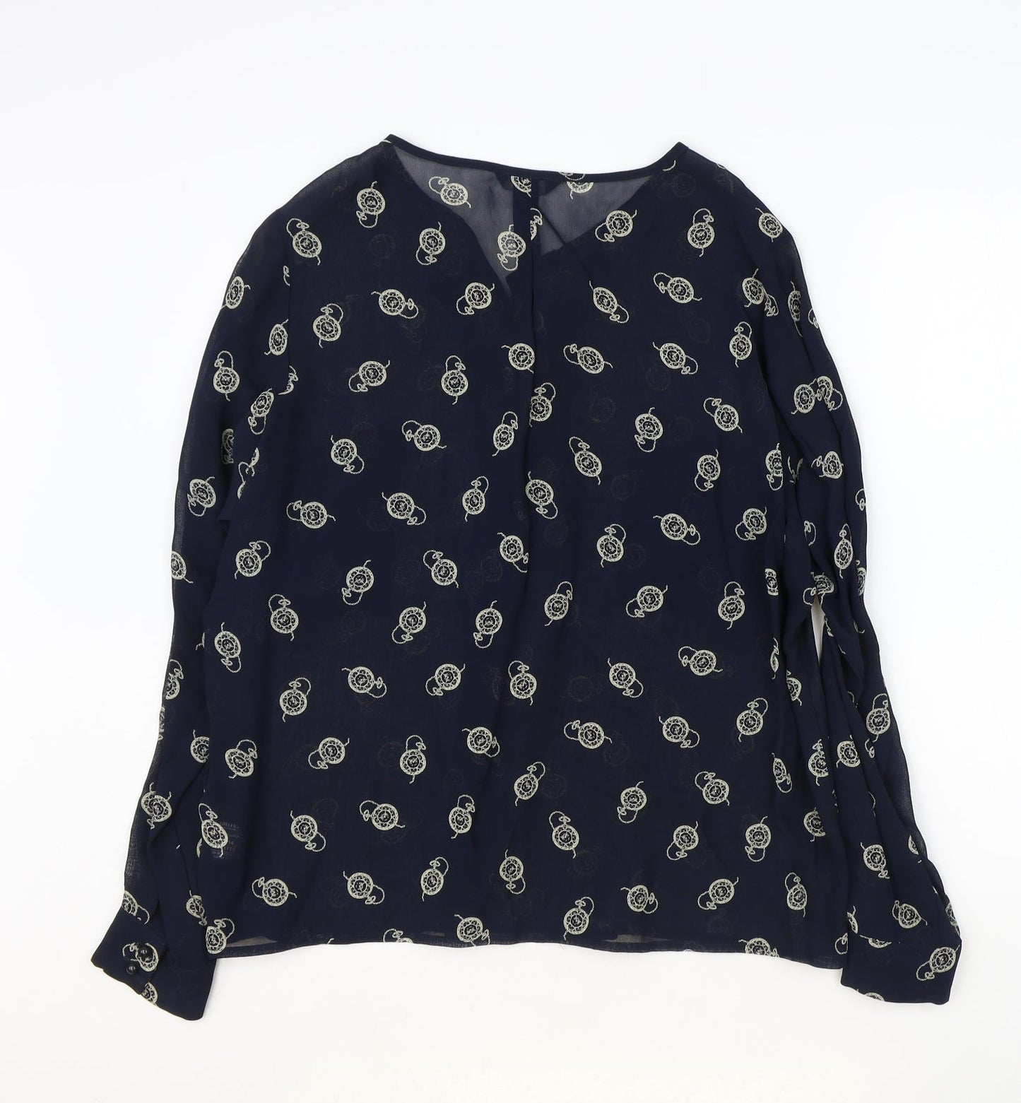 Womens UK Size 14 Marks and Spencer Blue Basic Blouse