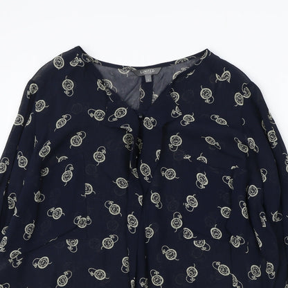 Womens UK Size 14 Marks and Spencer Blue Basic Blouse