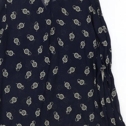 Womens UK Size 14 Marks and Spencer Blue Basic Blouse