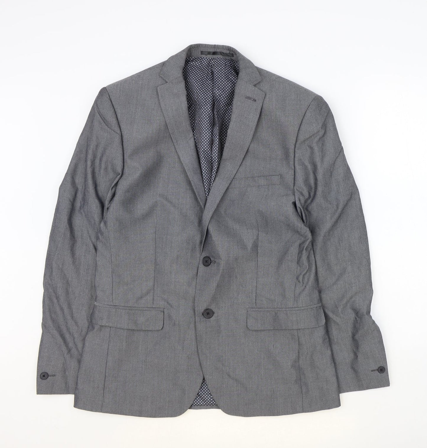 Mens UK Size 38 Red Herring Regular Grey Suit Jacket