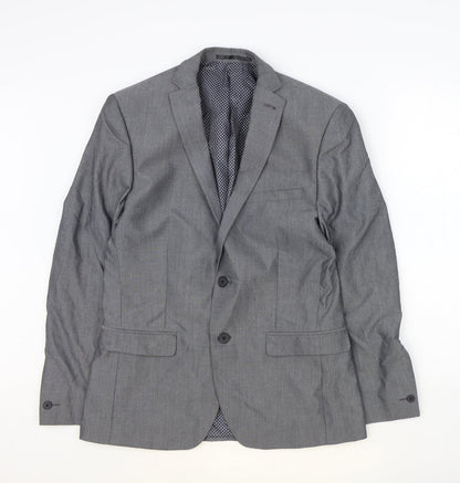 Mens UK Size 38 Red Herring Regular Grey Suit Jacket