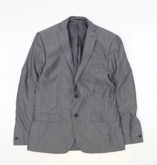 Mens UK Size 38 Red Herring Regular Grey Suit Jacket