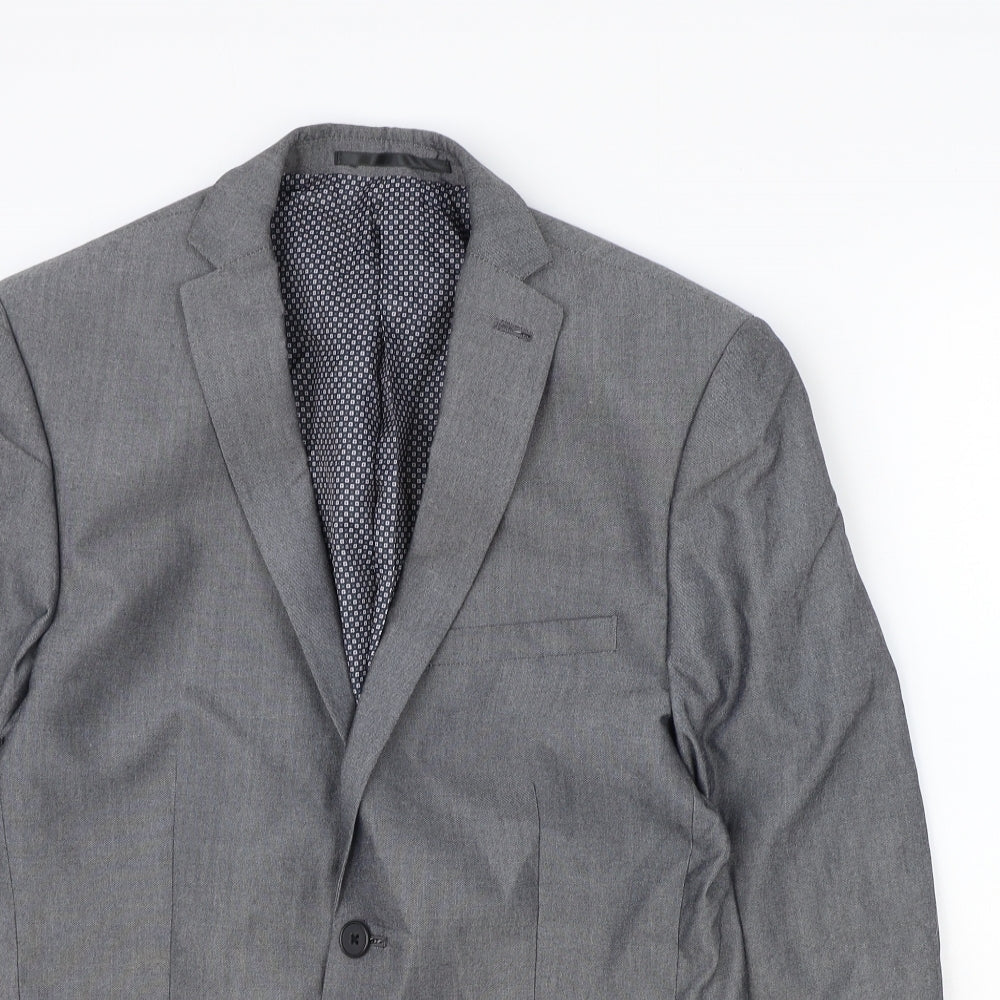 Mens UK Size 38 Red Herring Regular Grey Suit Jacket