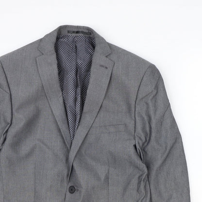 Mens UK Size 38 Red Herring Regular Grey Suit Jacket