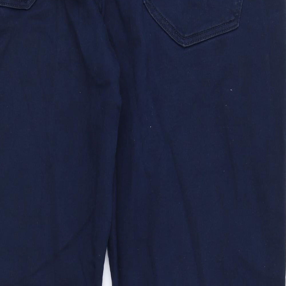 JACHS Womens Blue Cotton Straight Jeans Size 42 in Regular Zip