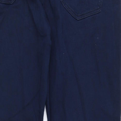 JACHS Womens Blue Cotton Straight Jeans Size 42 in Regular Zip