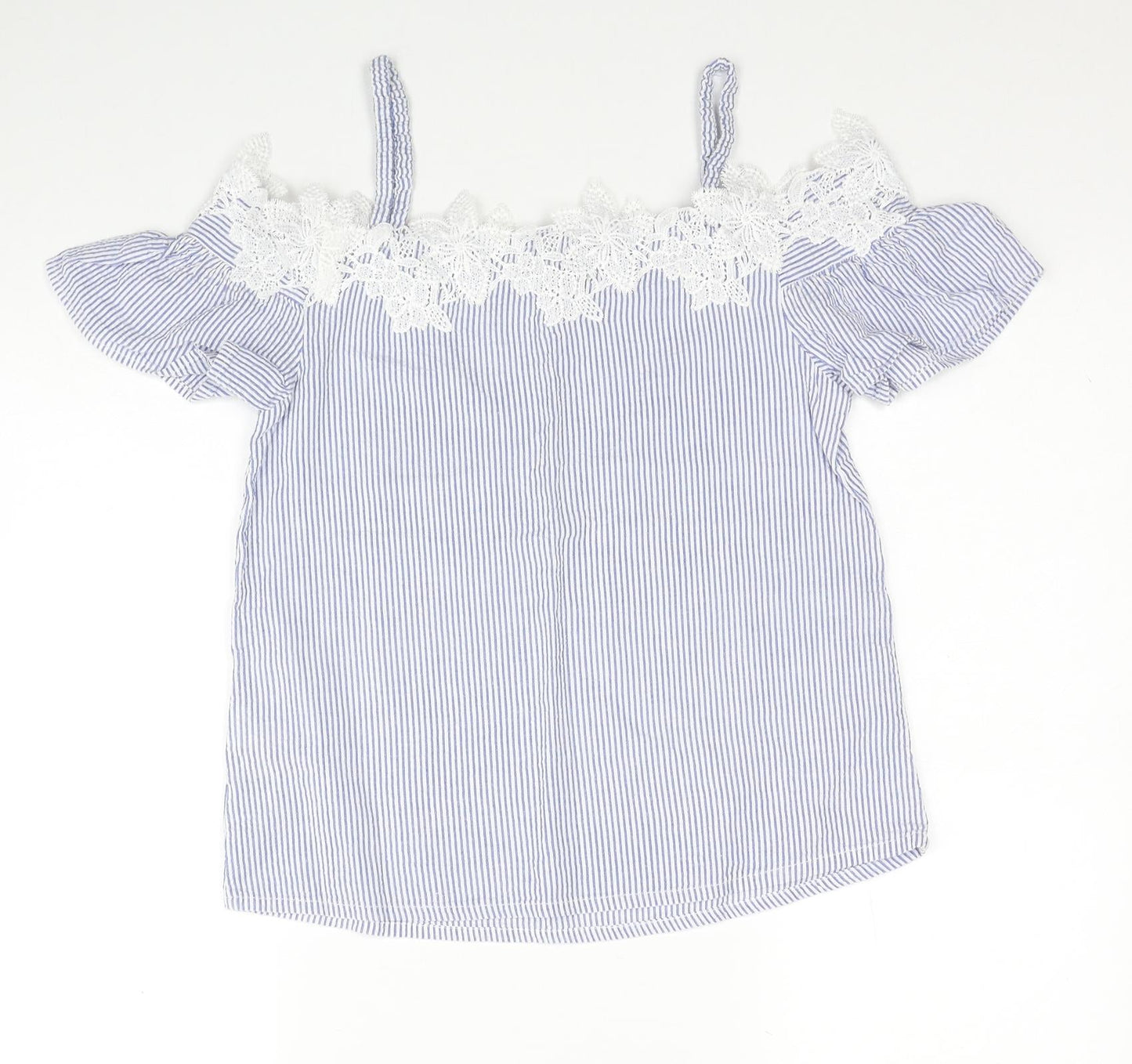 Womens UK Size 6 New Look Blue Basic Blouse