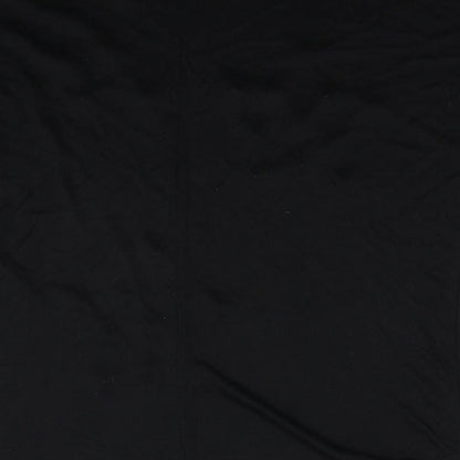 Miss Charm Paris Womens Black Viscose Basic T-Shirt Size L Round Neck - Star