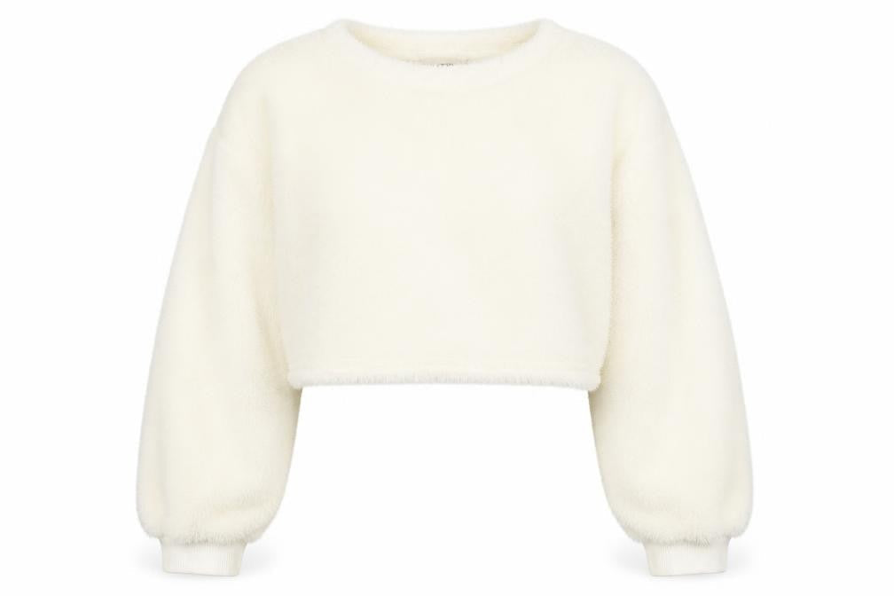 Womens UK Size 8 Boohoo White Pullover Sweatshirt