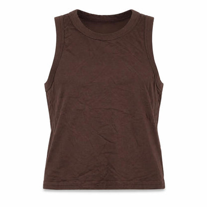 Womens UK Size 4 PRETTYLITTLETHING Brown Basic Tank