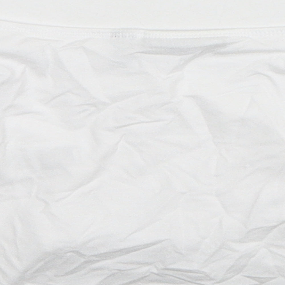 Womens UK Size 4 ASOS White Cropped T-Shirt