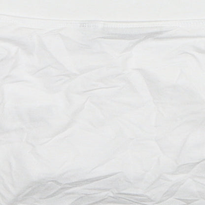 Womens UK Size 4 ASOS White Cropped T-Shirt