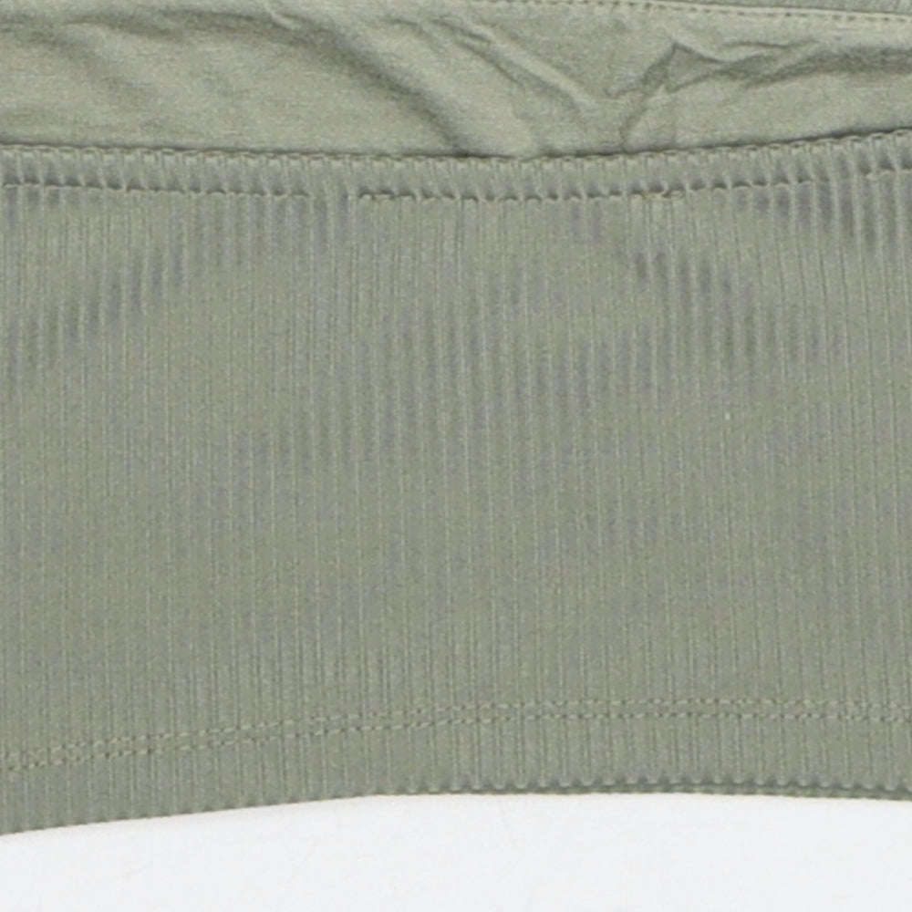 Primark Womens Green Polyester Cropped Tank Size 2XS Off the Shoulder