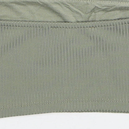 Primark Womens Green Polyester Cropped Tank Size 2XS Off the Shoulder