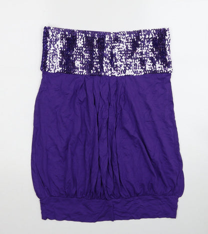 Womens UK Size 16 Look Purple Basic Blouse